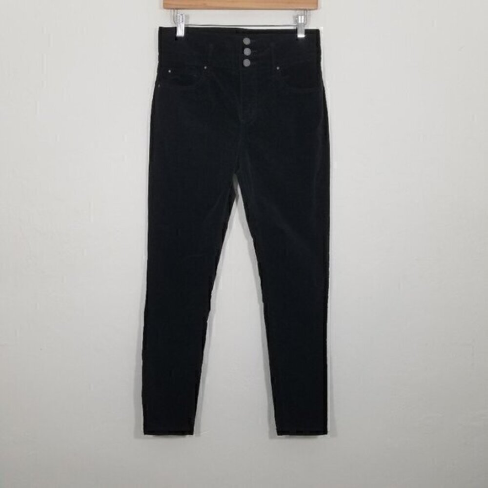 Ann Taylor Velvet High Rise Stretch Pants Black Size 6